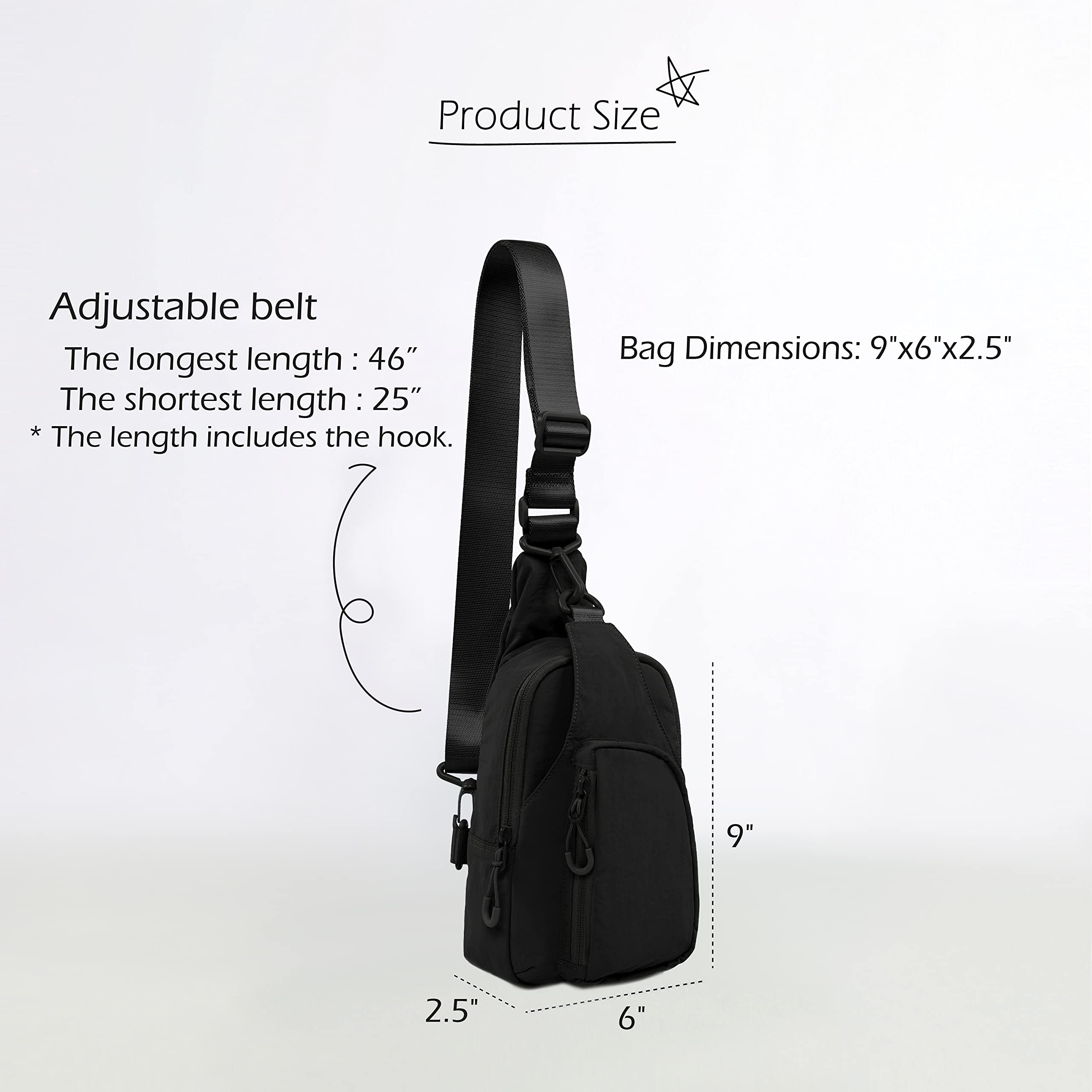 Small Sling Bag with Adjustabl – Sling Backpack Shoulder recenzja i cena