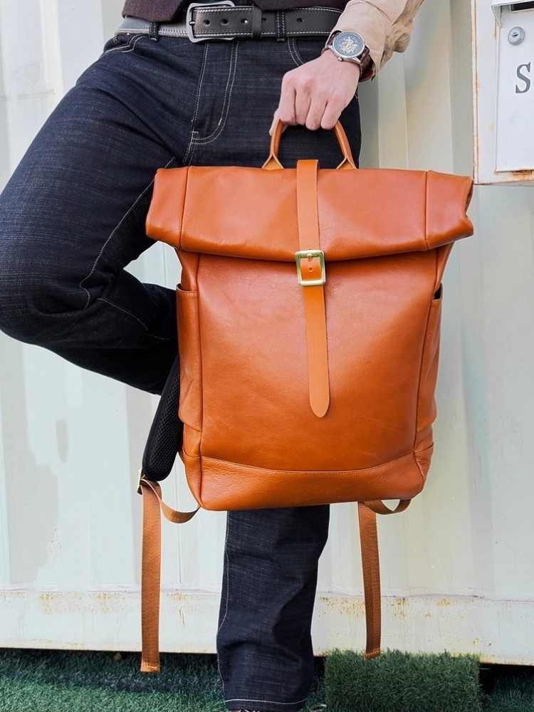 Large Capacity Mens Genuine Le – Leather Backpack Vintage recenzja i cena