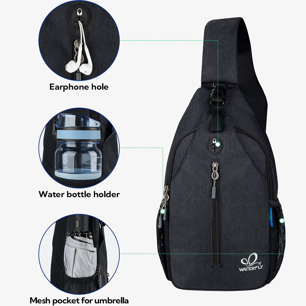 WATERFLY Crossbody Sling Bag C – Sling Backpack Shoulder recenzja i cena