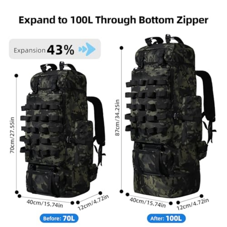 70L/100L Camping Hiking Backpa – Hiking Backpack Waterproof recenzja i cena