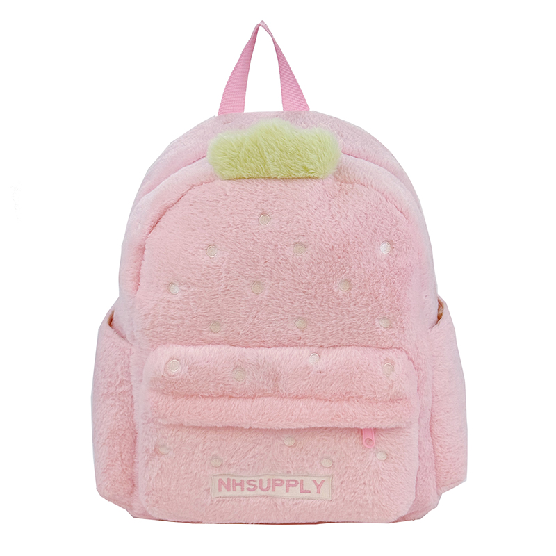 Plush Strawberry Classic Solid – Fashion Backpack Women recenzja i cena
