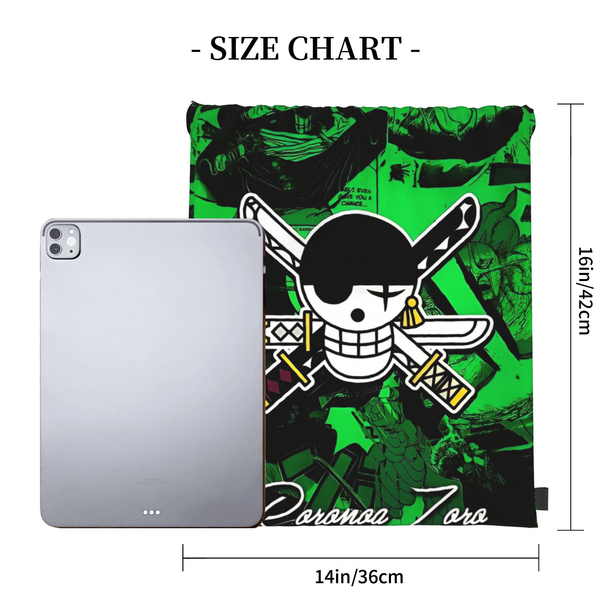 One Piece Zoro Skull Backpack  – Drawstring Gym Bag recenzja i cena