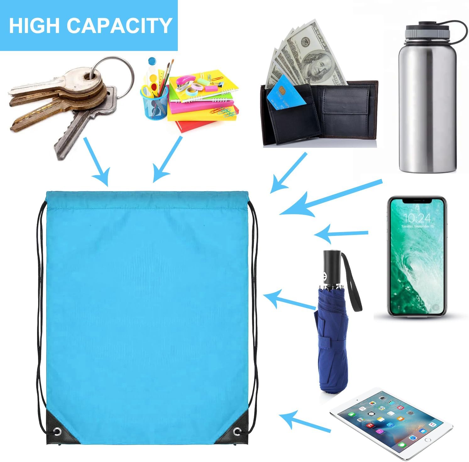 120PCS Drawstring Backpack Bul – Drawstring Gym Bag recenzja i cena