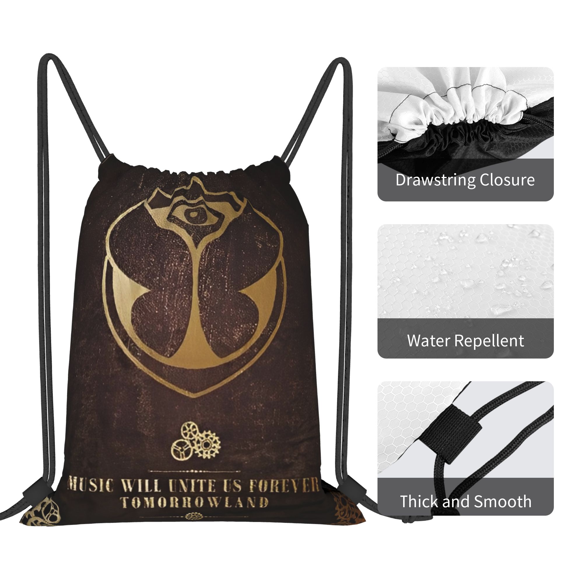 Tomorrowlands  Drawstring Bags – Drawstring Gym Bag recenzja i cena