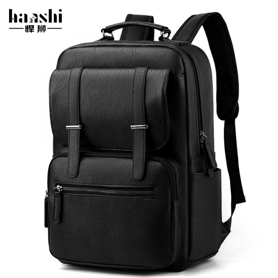 【New Arrival】Men's PU Leather  – Laptop Backpack 15.6 recenzja i cena