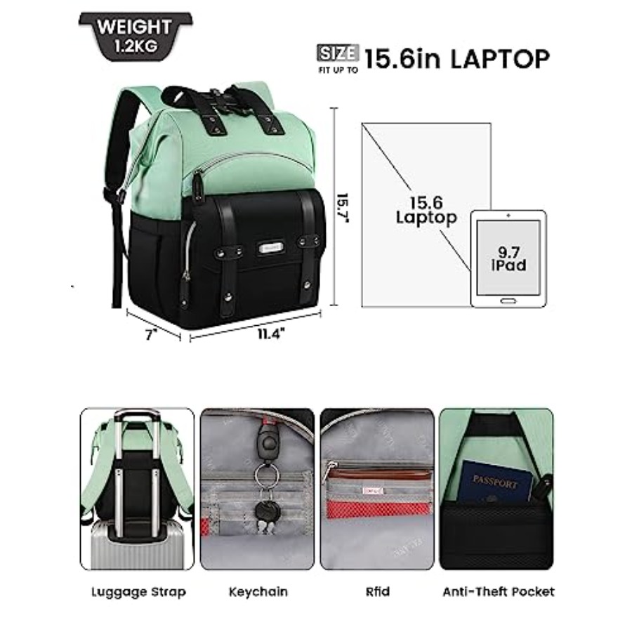 Laptop Backpack for WomenColle – Travel Backpack Anti Theft recenzja i cena