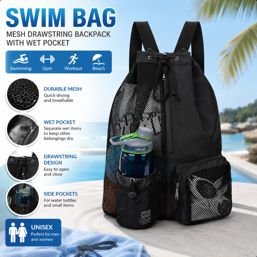 Drawstring Beach Storage Bag M – Drawstring Gym Bag recenzja i cena