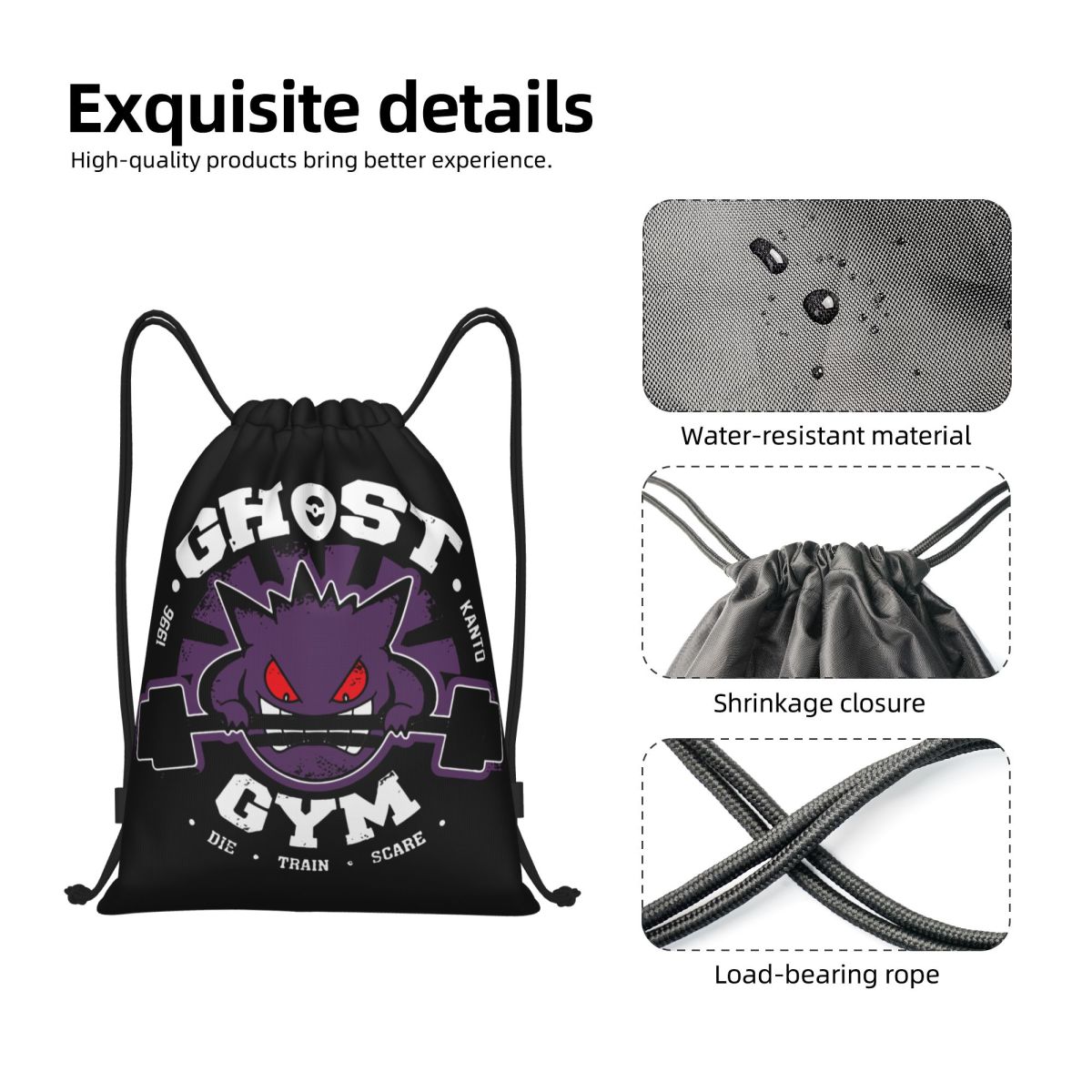 Ghost Gym Drawstring Backpack  – Drawstring Gym Bag recenzja i cena