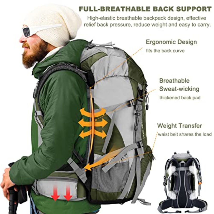 Loowoko 50L Hiking Backpack, W – Hiking Backpack Waterproof recenzja i cena