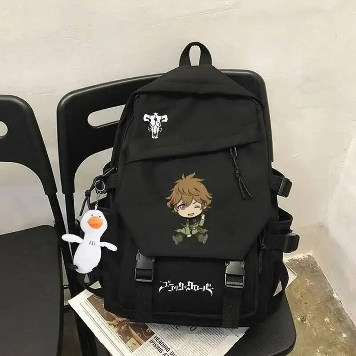 White Black Clover Student Tee – School Backpack Teen recenzja i cena