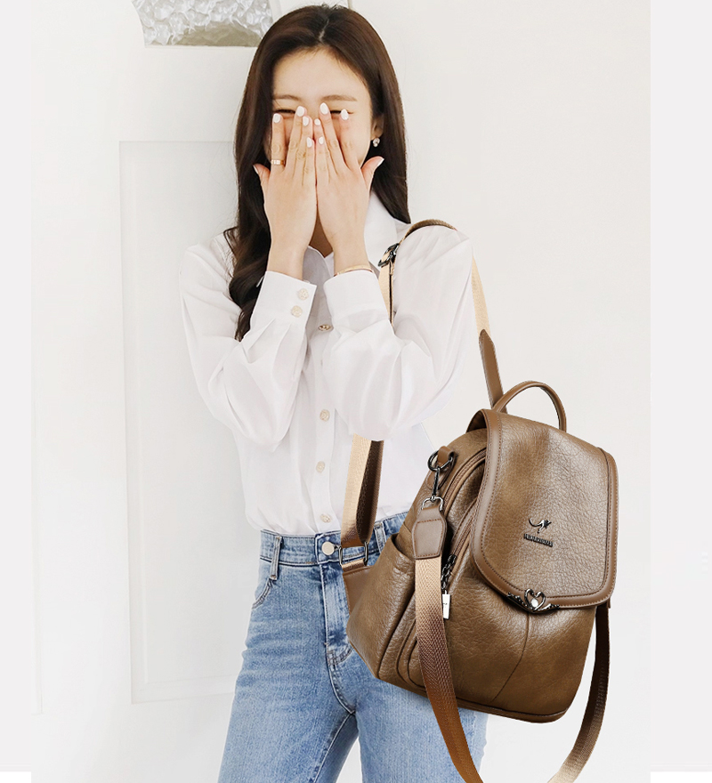 2026 new Ladies Bookbag Rucksa – Leather Backpack Vintage recenzja i cena