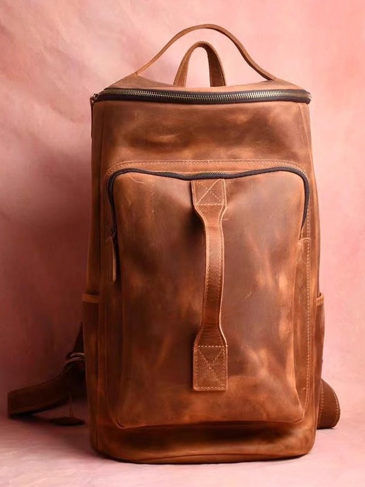Handmade Mens Large Capacity T – Leather Backpack Vintage recenzja i cena