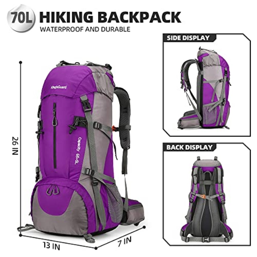 70L Hiking Backpack with Rain  – Hiking Backpack Waterproof recenzja i cena