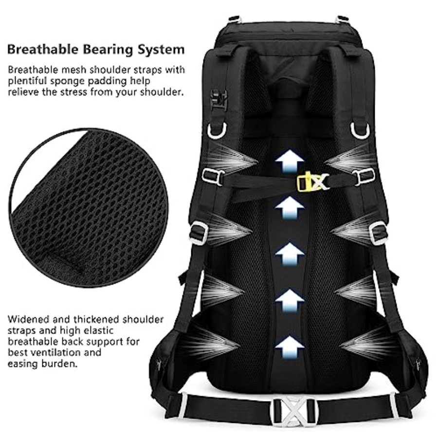 50L Hiking Backpack Men Campin – Rain Cover Backpack recenzja i cena