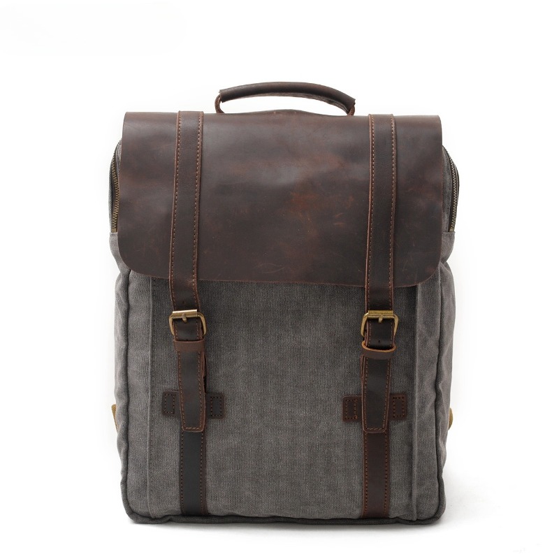 Military Canvas Leather Backpa – Rucksack Military Style recenzja i cena