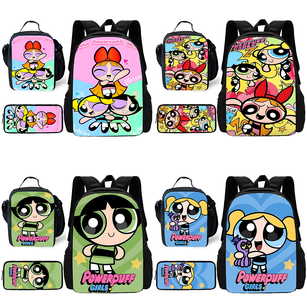 Child Cute Anime Powerpuffs Gi – School Backpack Teen recenzja i cena