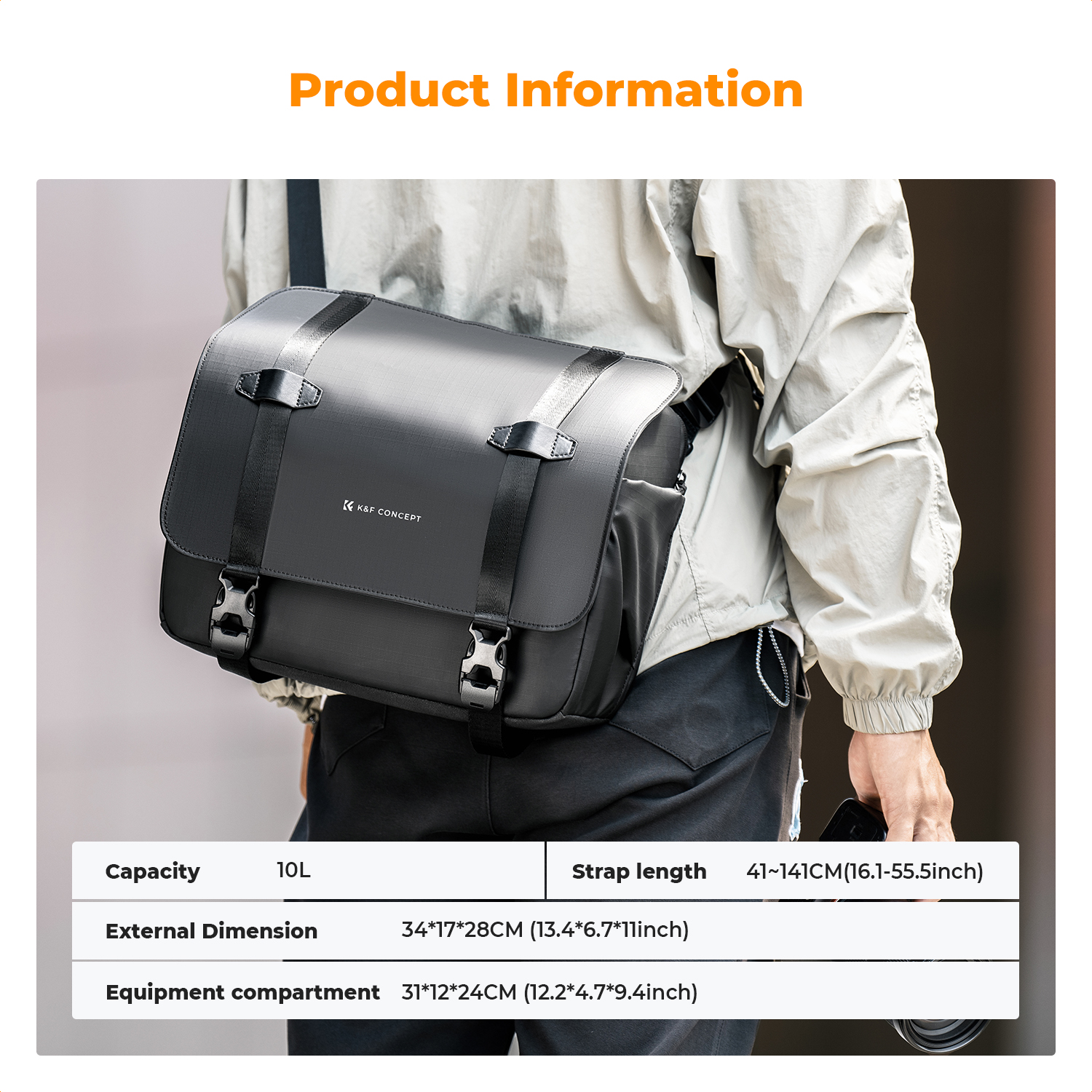 K&F CONCEPT 10L Camera Sling B – Sling Backpack Shoulder recenzja i cena