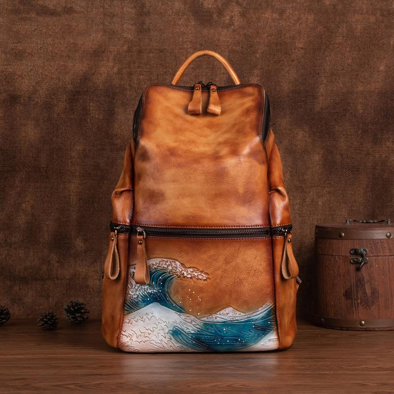 Genuine Real Soft Leather Wome – Leather Backpack Vintage recenzja i cena