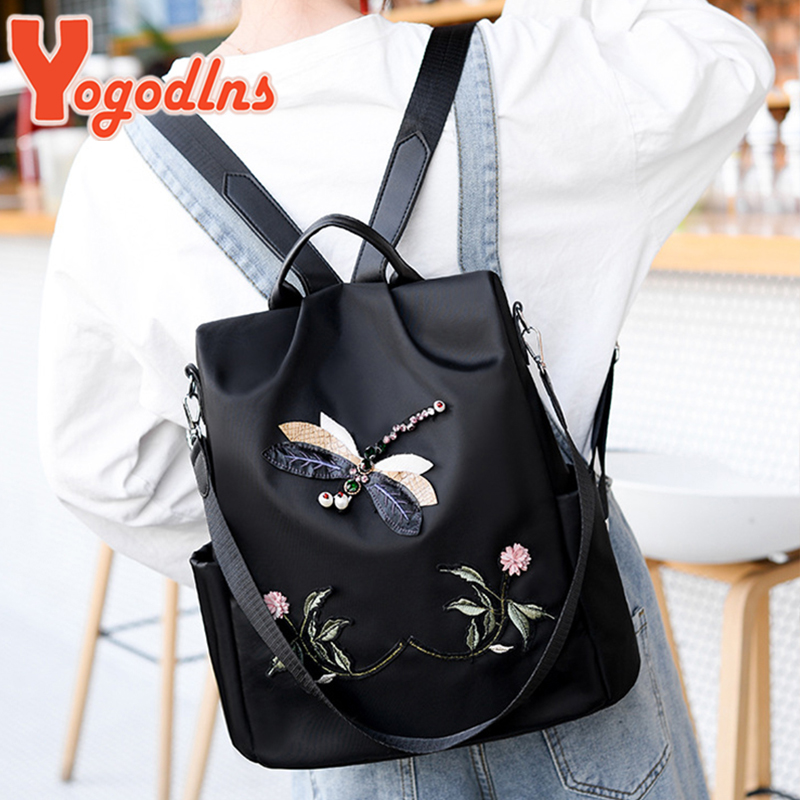 Yogodlns Fashion Embroidery Ba – Fashion Backpack Women recenzja i cena